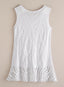 White Party Bubble Hem Tank