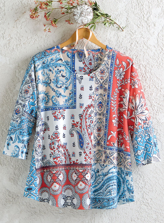Paisley Patchwork Top FINAL SALE (No Returns)