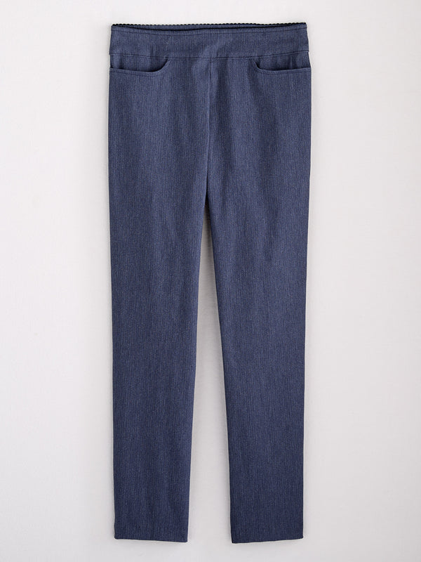 Kick It Up Flat Front Pants - Heathered Hues