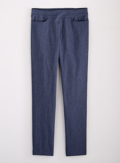 Kick It Up Flat Front Pants - Heathered Hues