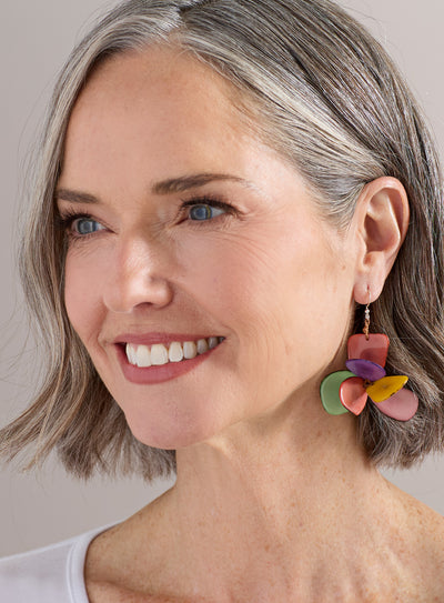 Rainforest Blossom Tagua Earrings