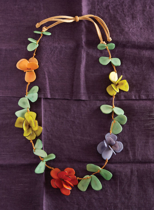 Rainforest Bouquet Tagua Necklace