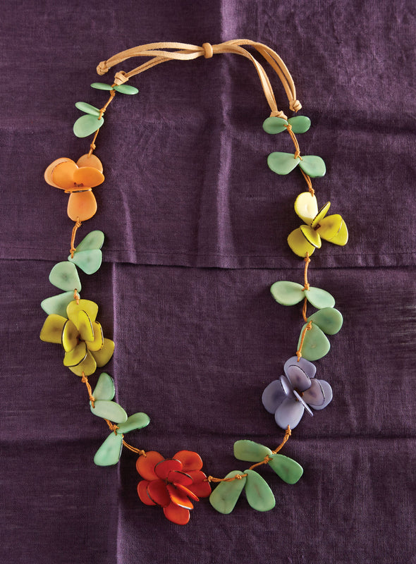 Rainforest Bouquet Tagua Necklace