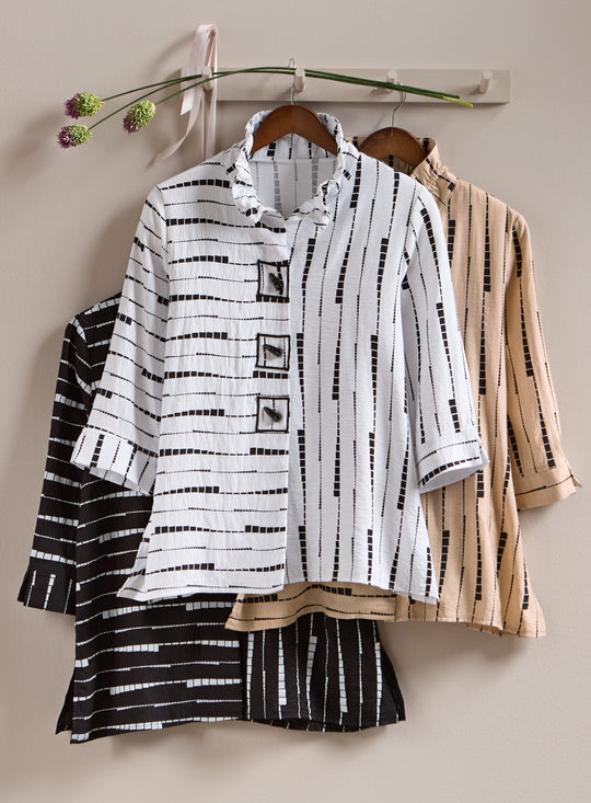 Dashing Ruffle Collar Shirt Jacket