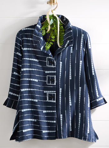Dashing Ruffle Collar Shirt Jacket