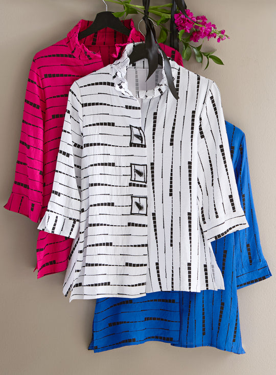 Dashing Ruffle Collar Shirt Jacket