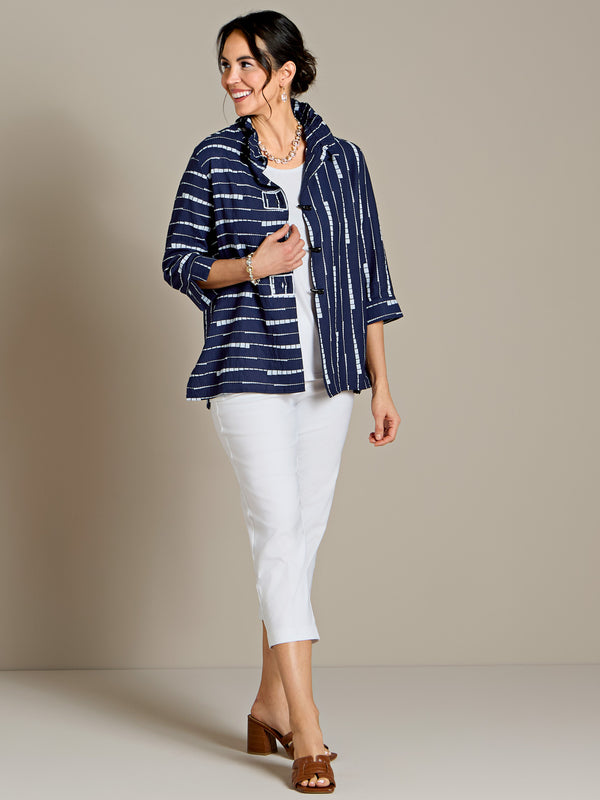 Dashing Navy Shirt Jacket Outfit