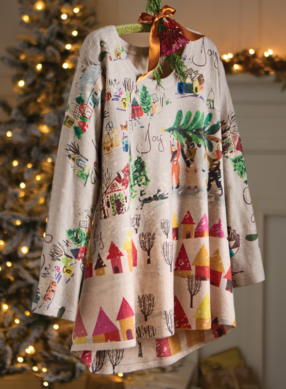 Retro Storybook Christmas Top