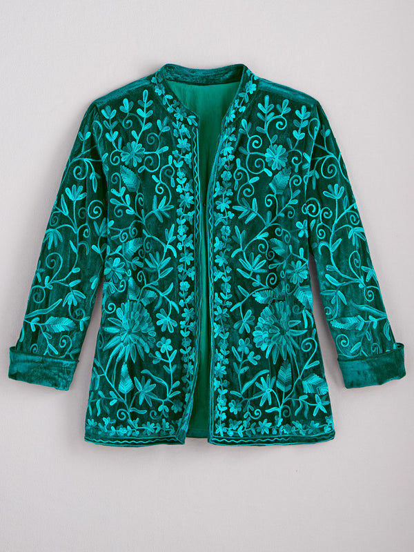 Velvet Reverie Embroidered Jacket