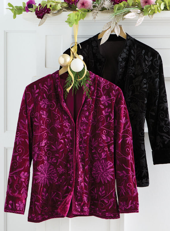 Velvet Reverie Embroidered Jacket