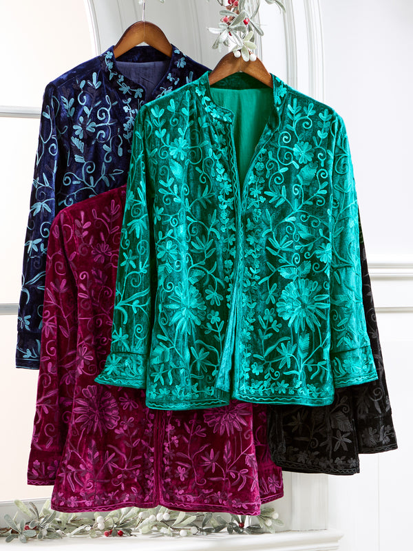 Velvet Reverie Embroidered Jacket