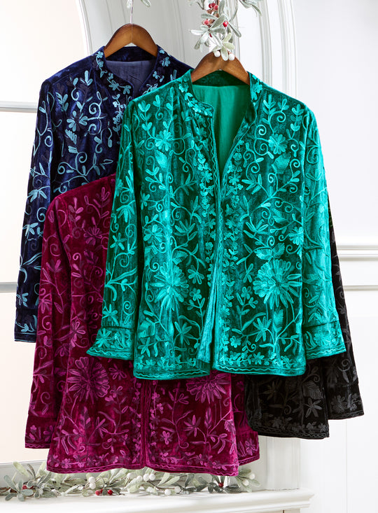 Velvet Reverie Embroidered Jacket