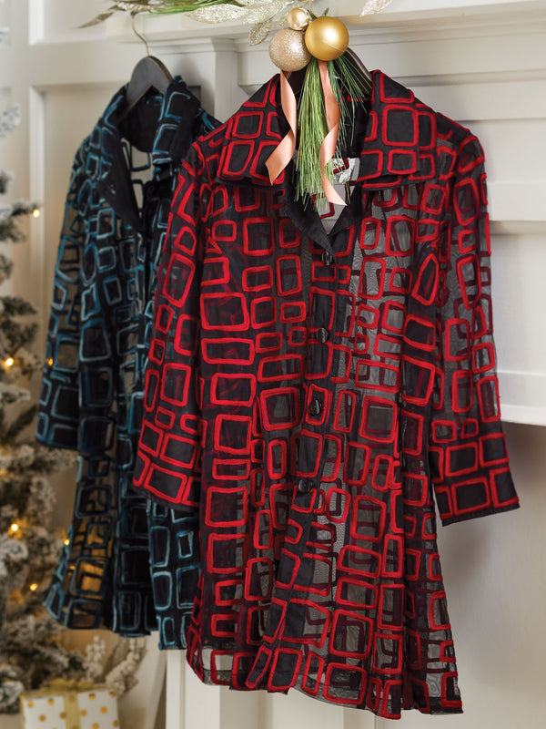 Sheer Mid-Mod Soutache Jacket