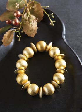 Satin Gold Stretch Bracelet