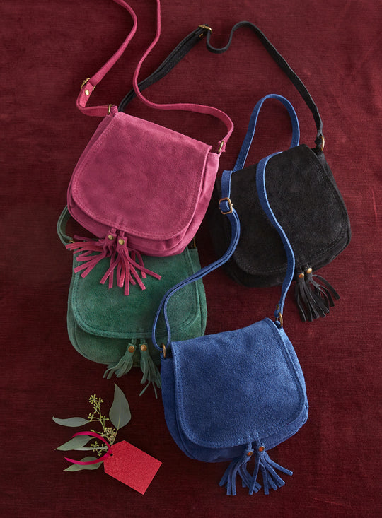 Suede Tassel Crossbody Bag FINAL SALE (No Returns)