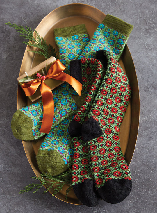 Mosaic Tile Alpaca Socks