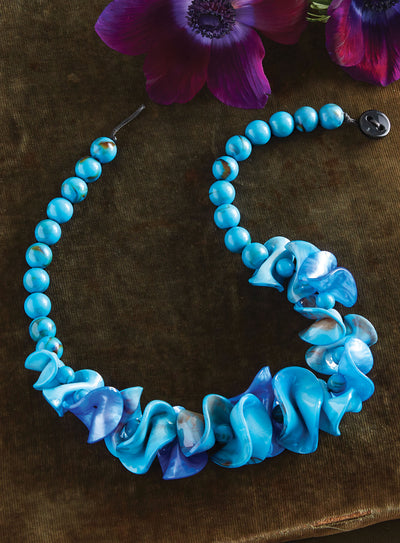 Wave and Bead Necklace