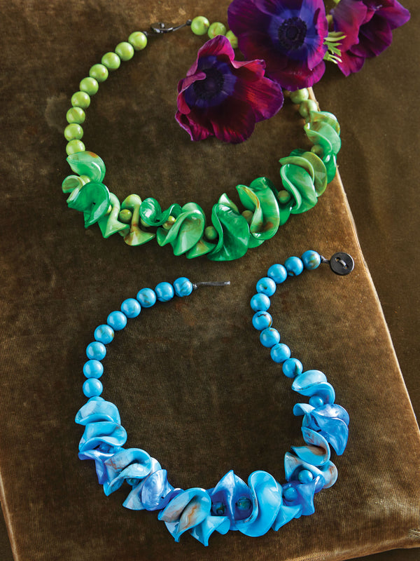 Wave and Bead Necklace