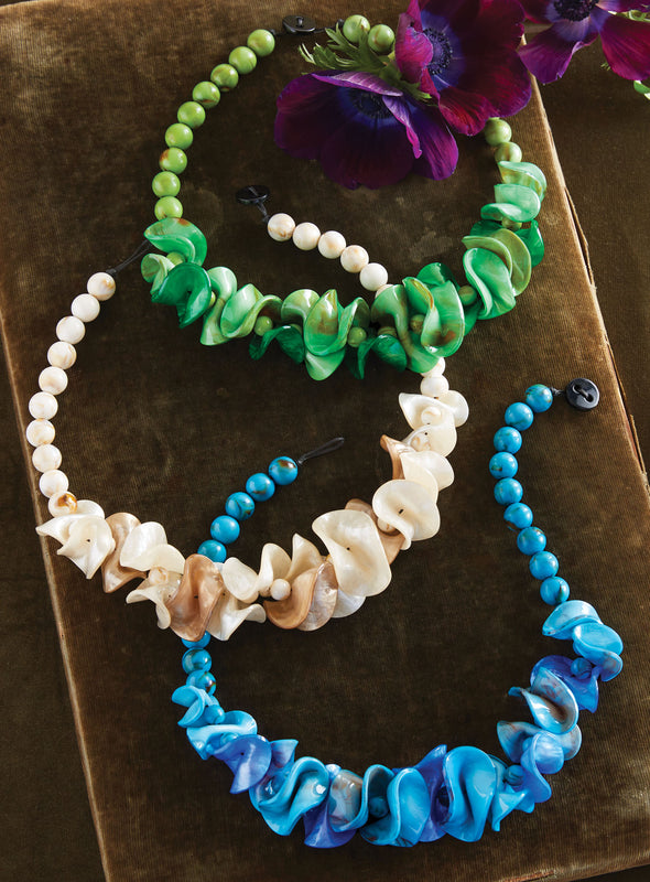 Wave and Bead Necklace