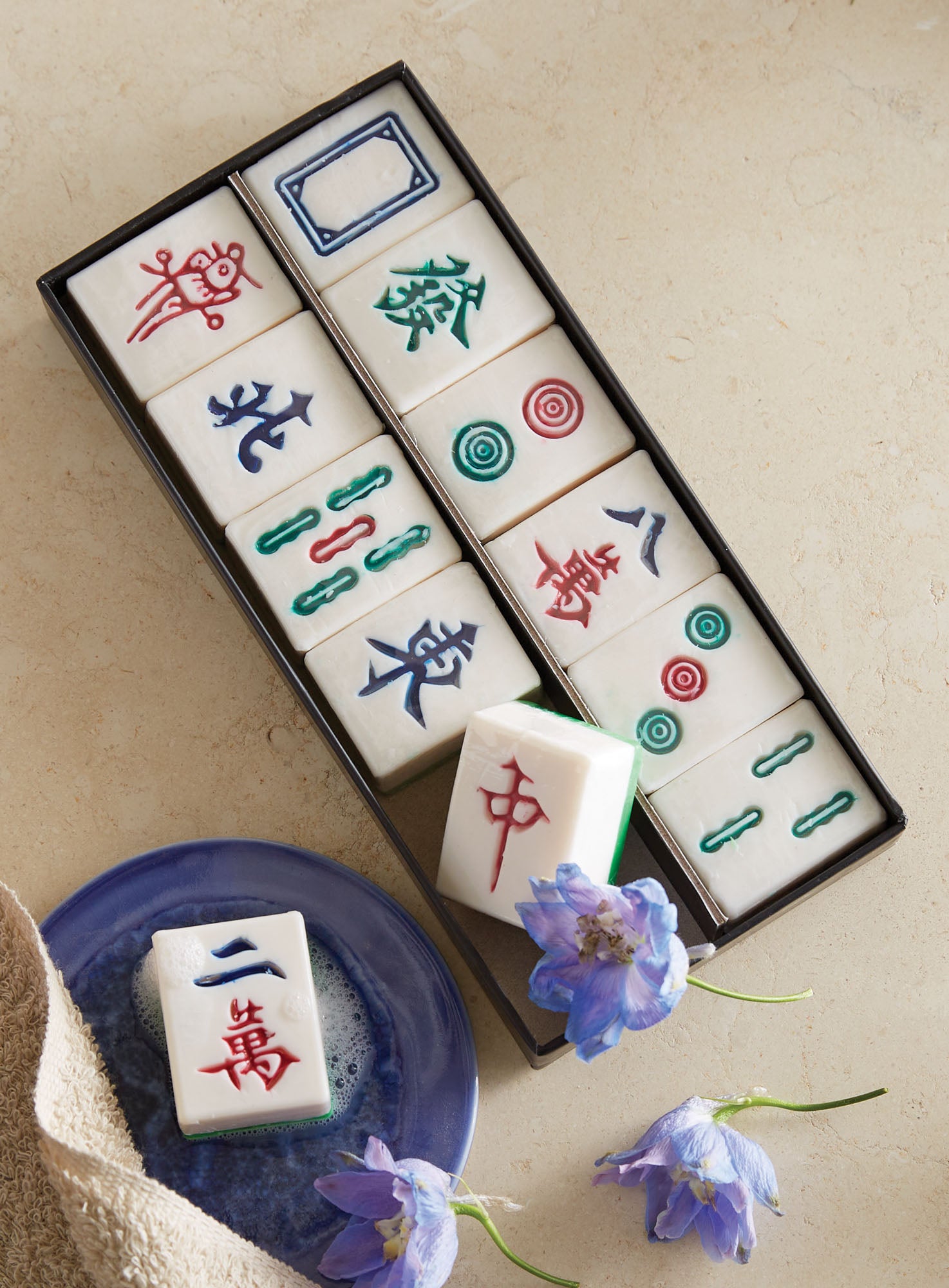 Mah-Jongg Guest Soaps - Set of 12 | Petalura