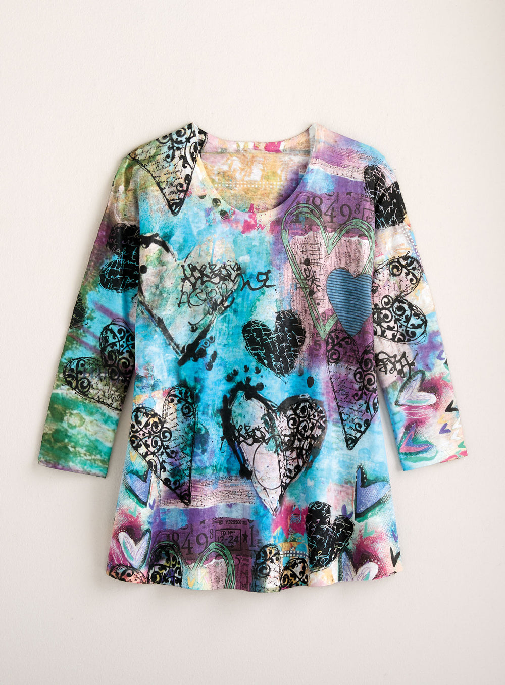 Collage Hearts Top