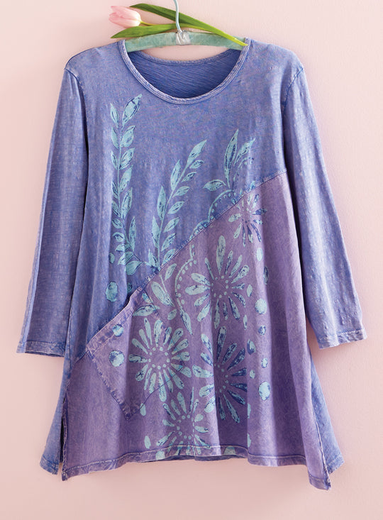Two-Tone Blossom Tunic