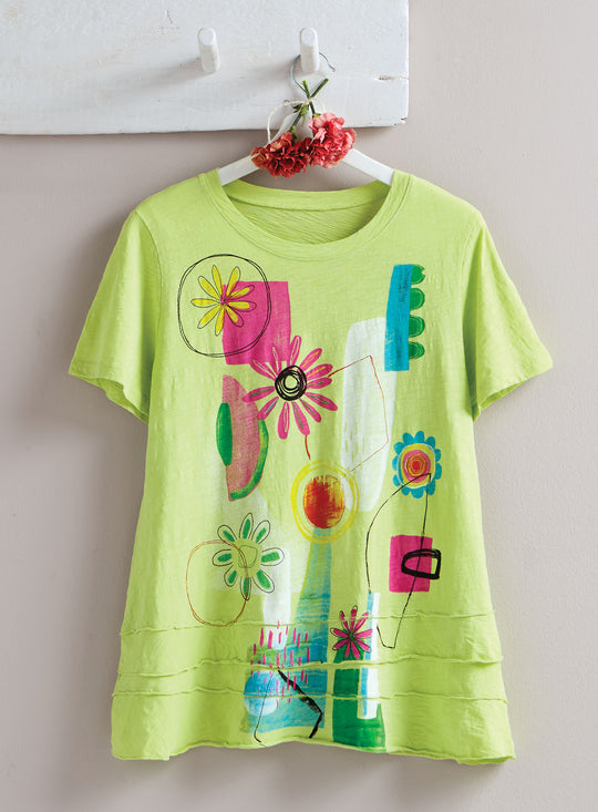 Petal Parade Short Sleeve Skirted Tunic