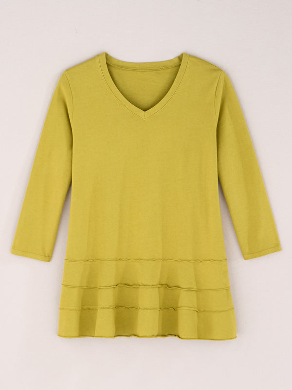 Cotton Comforts Tiered V-Neck Tunic