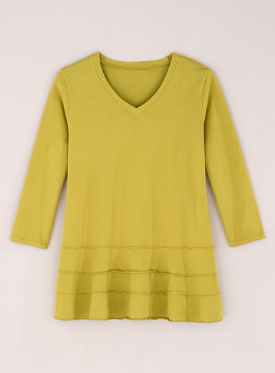 Cotton Comforts Tiered V-Neck Tunic