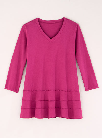 Cotton Comforts Tiered V-Neck Tunic