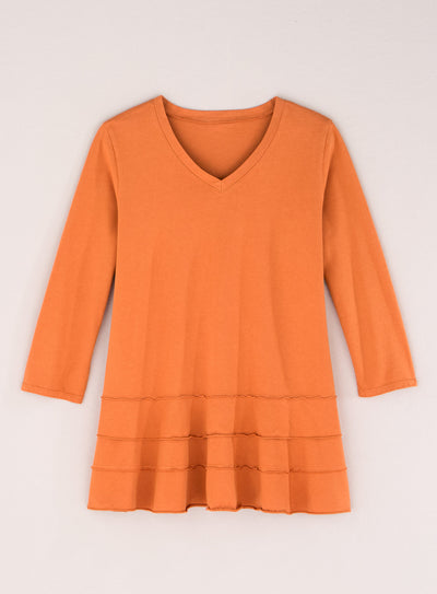 Cotton Comforts Tiered V-Neck Tunic