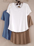 Classic Cotton Center-Seam Tee - Slub Knit Solid