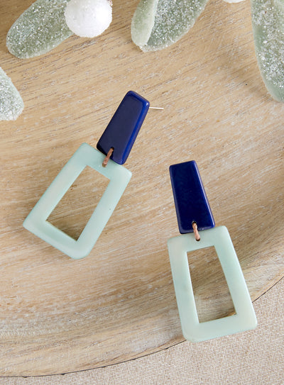 Modernist Geo Tagua Earrings