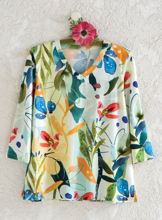 Meadow Glow V-Neck Top