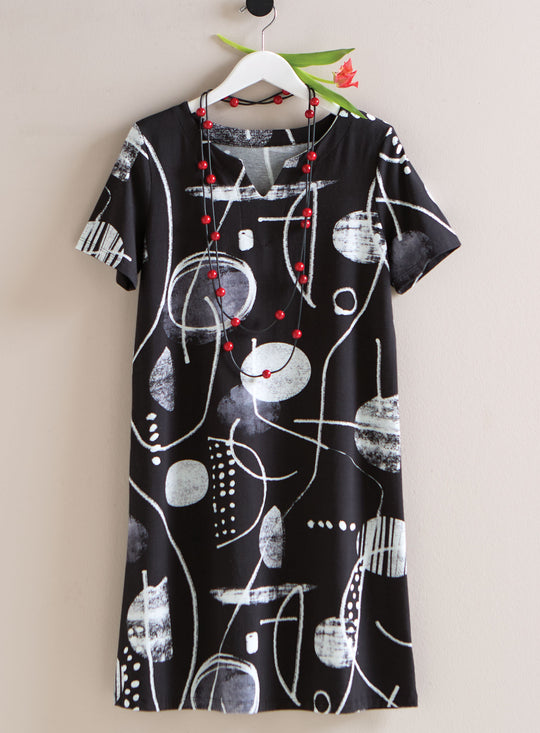 Chalkboard Sketch Shift Dress