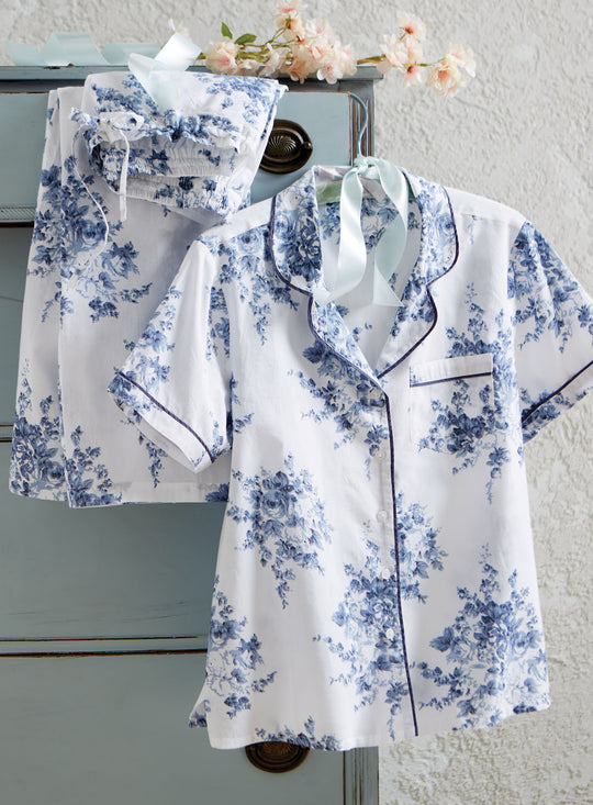 Blue Willow Short-Sleeve Pajamas