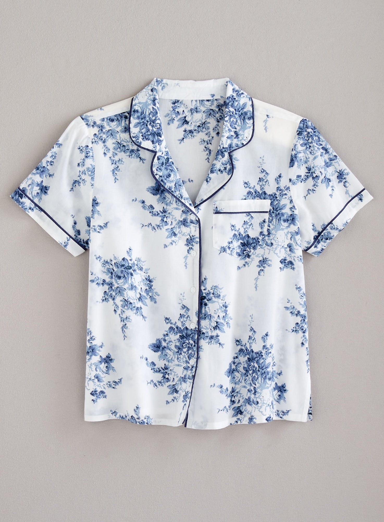 Blue Willow Short-Sleeve Pajamas | Petalura