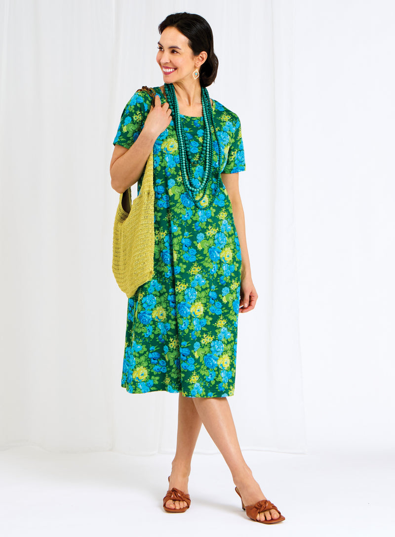 Emerald Garden Knit Dress FINAL SALE (No Returns) | Petalura Emerald Garden Knit Dress FINAL SALE (No Returns) | Petalura