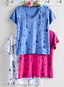 Indigo Imprint V-Neck Tee