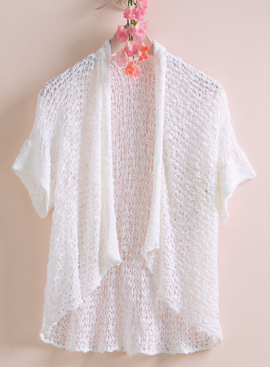 Lattice Knit Cropped Jacket