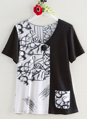 Sumi Sketch Top