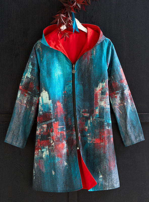 Cloudcover Reversible Raincoat – Harbor Lights