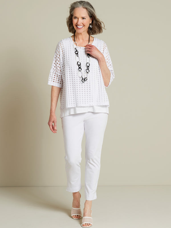 Nice Touch Crossover Outfit - White on White