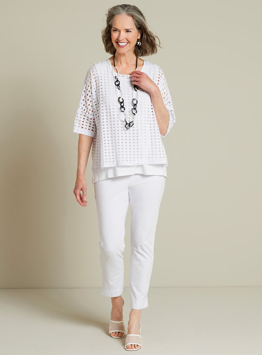 Nice Touch Crossover Outfit - White on White