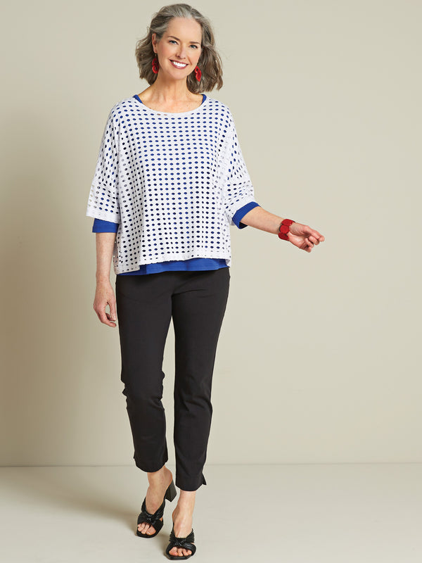Nice Touch Crossover Outfit - White on Royal Blue
