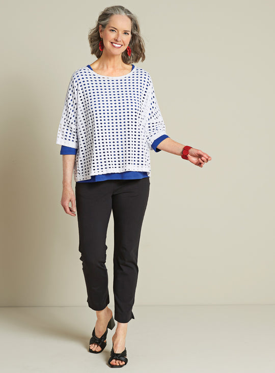 Nice Touch Crossover Outfit - White on Royal Blue