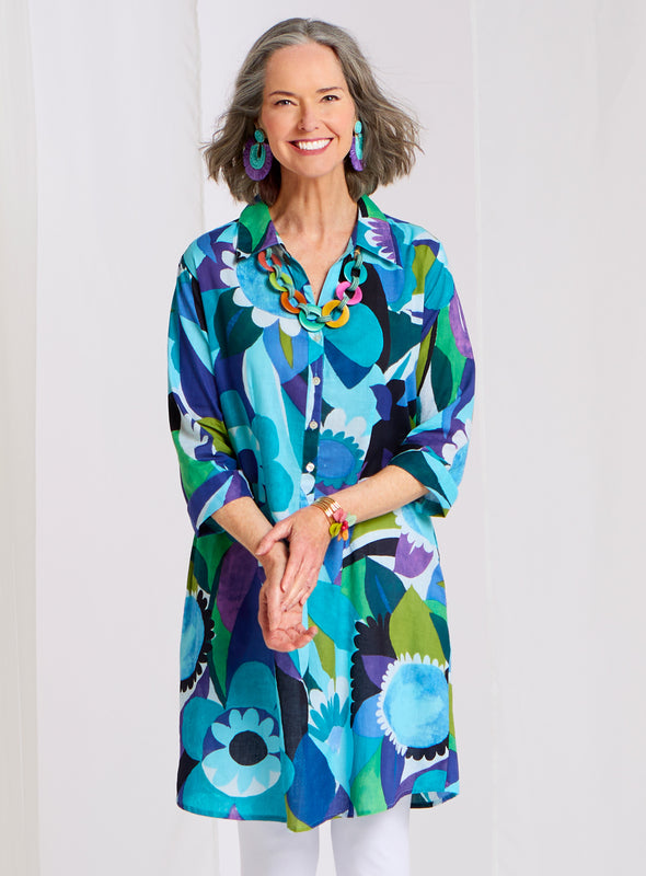 Cool Mod Cotton Shirtdress FINAL SALE (No Returns)