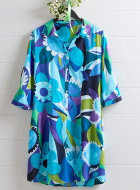 Cool Mod Cotton Shirtdress