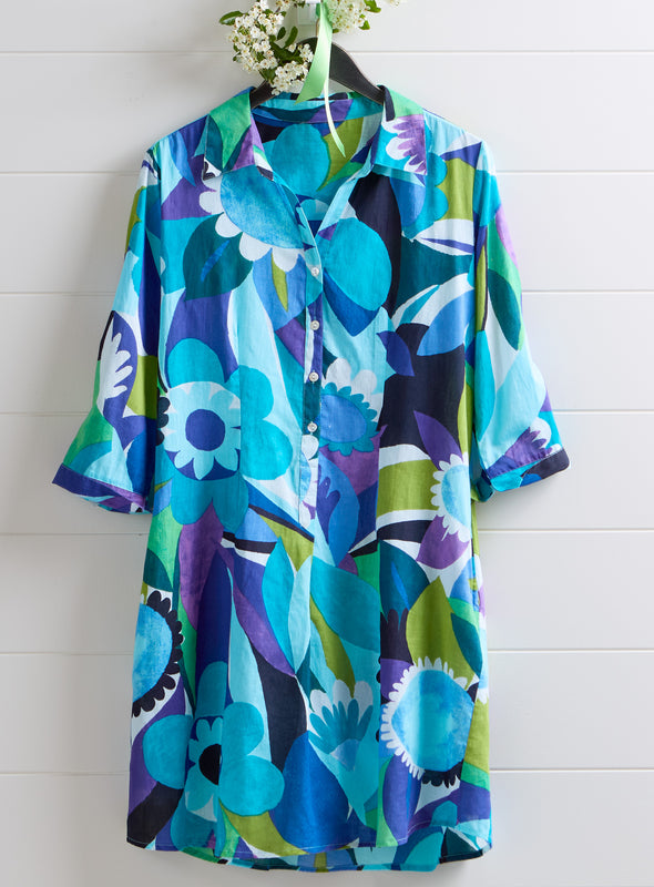 Cool Mod Cotton Shirtdress