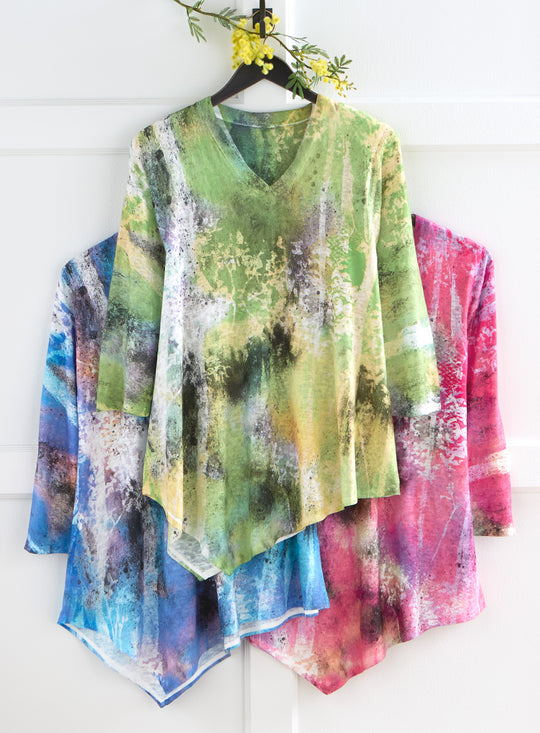 Moonlight Splash V-Neck Top